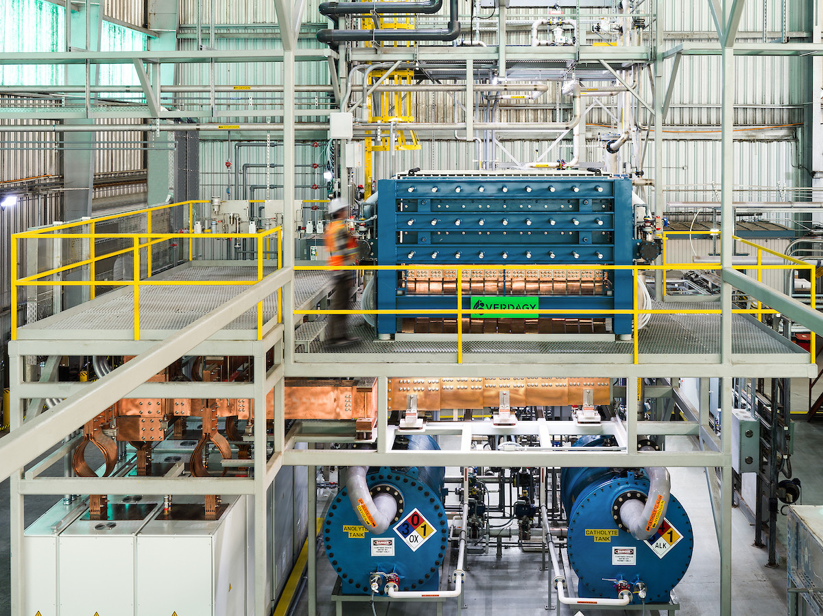 Image of Verdagy's electrolyzer manufacturing pilot line